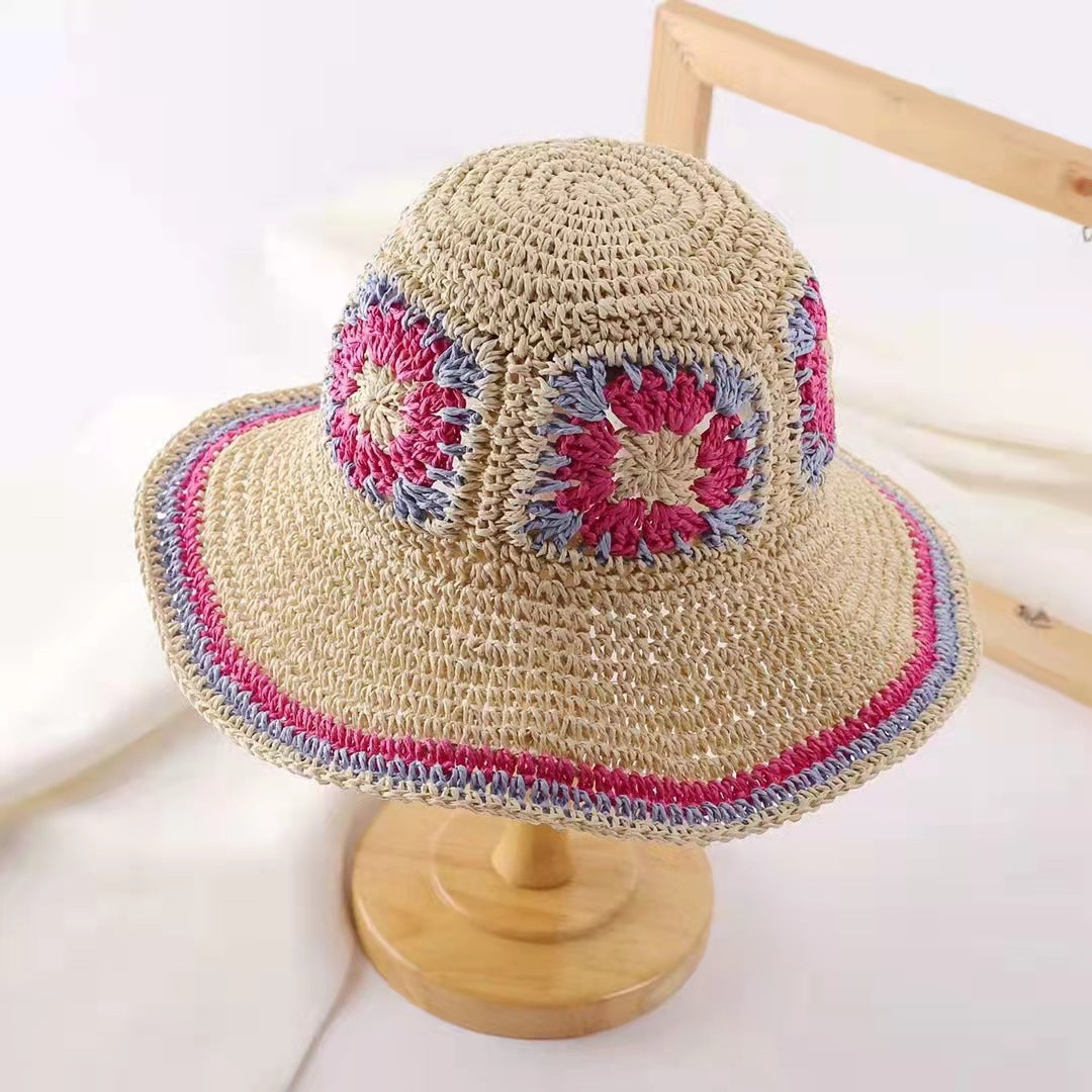 BOHETTE - Crochet Straw Bohemian Hat (Purple)